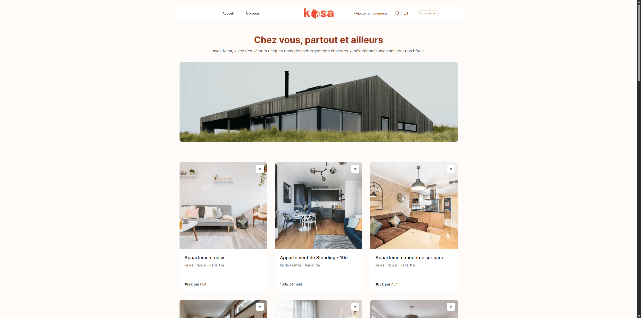 Aperçu du projet Kasa
